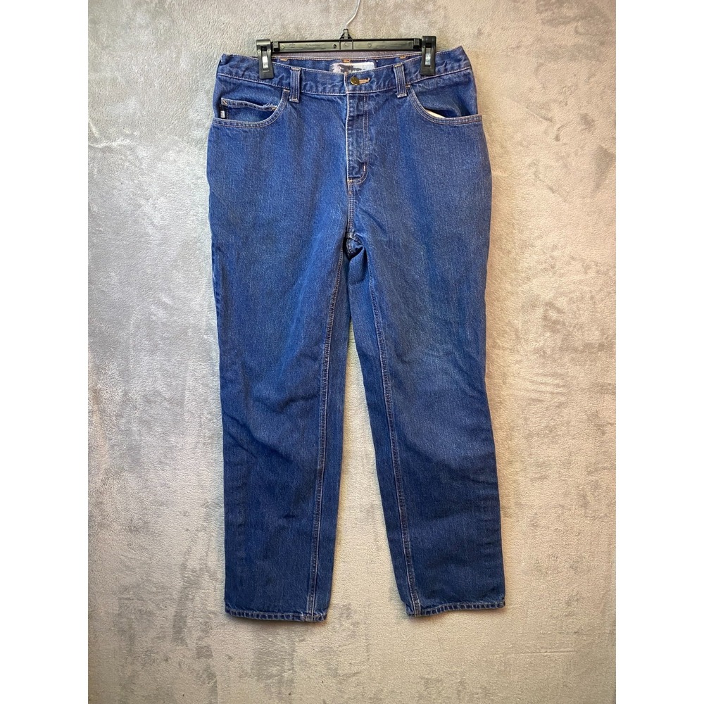 Carhartt FR Flame Resistant 34x34 Blue Denim Straight Leg Work Jeans
